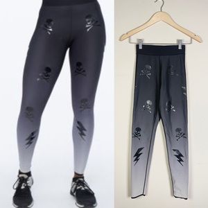 Ultracor X Soulcycle | Ombré Skull Lightening Bolt Leggings Size: XS